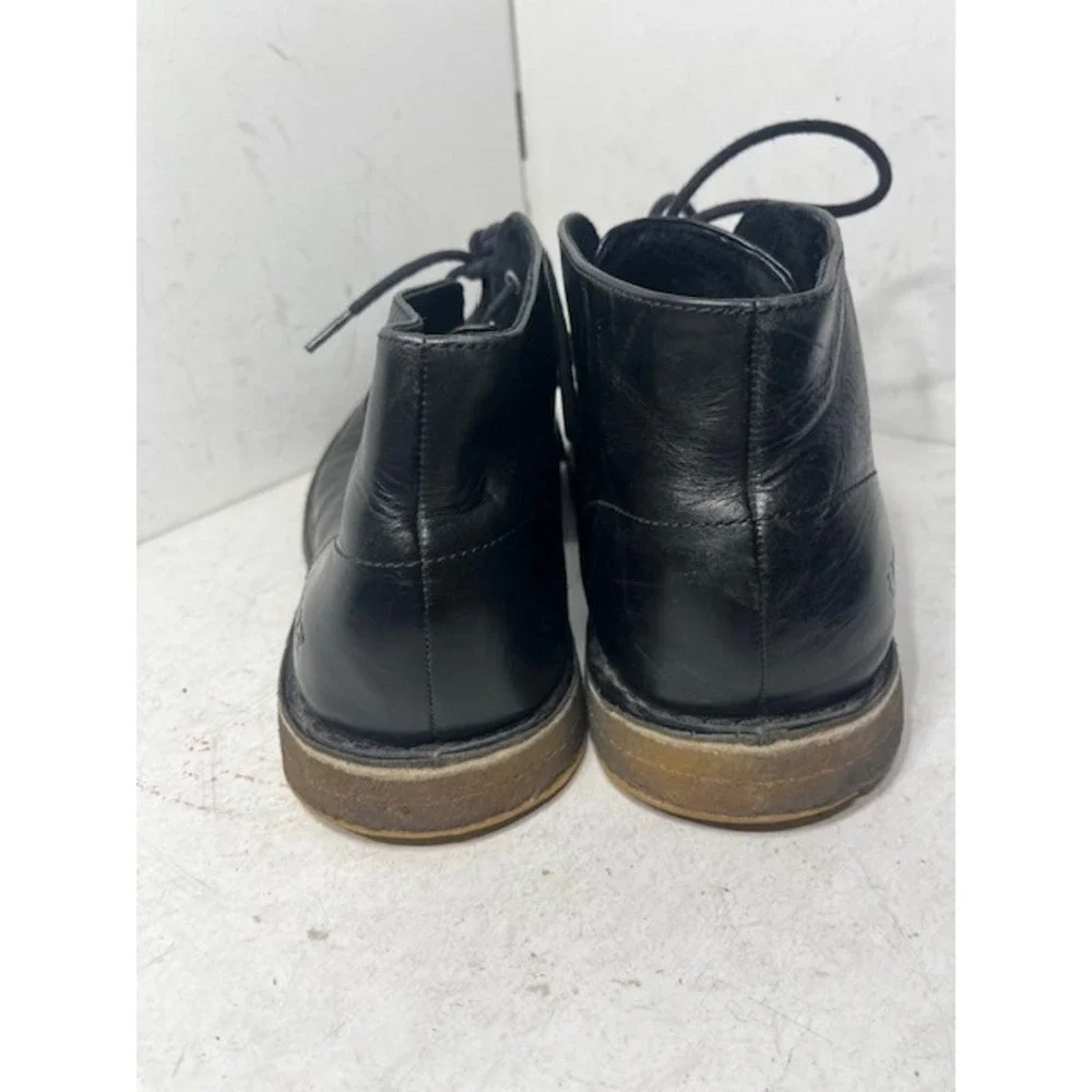 UGG Australia Leighton Black Leather Chukka Desert Boots Mens 11 S/N 3275